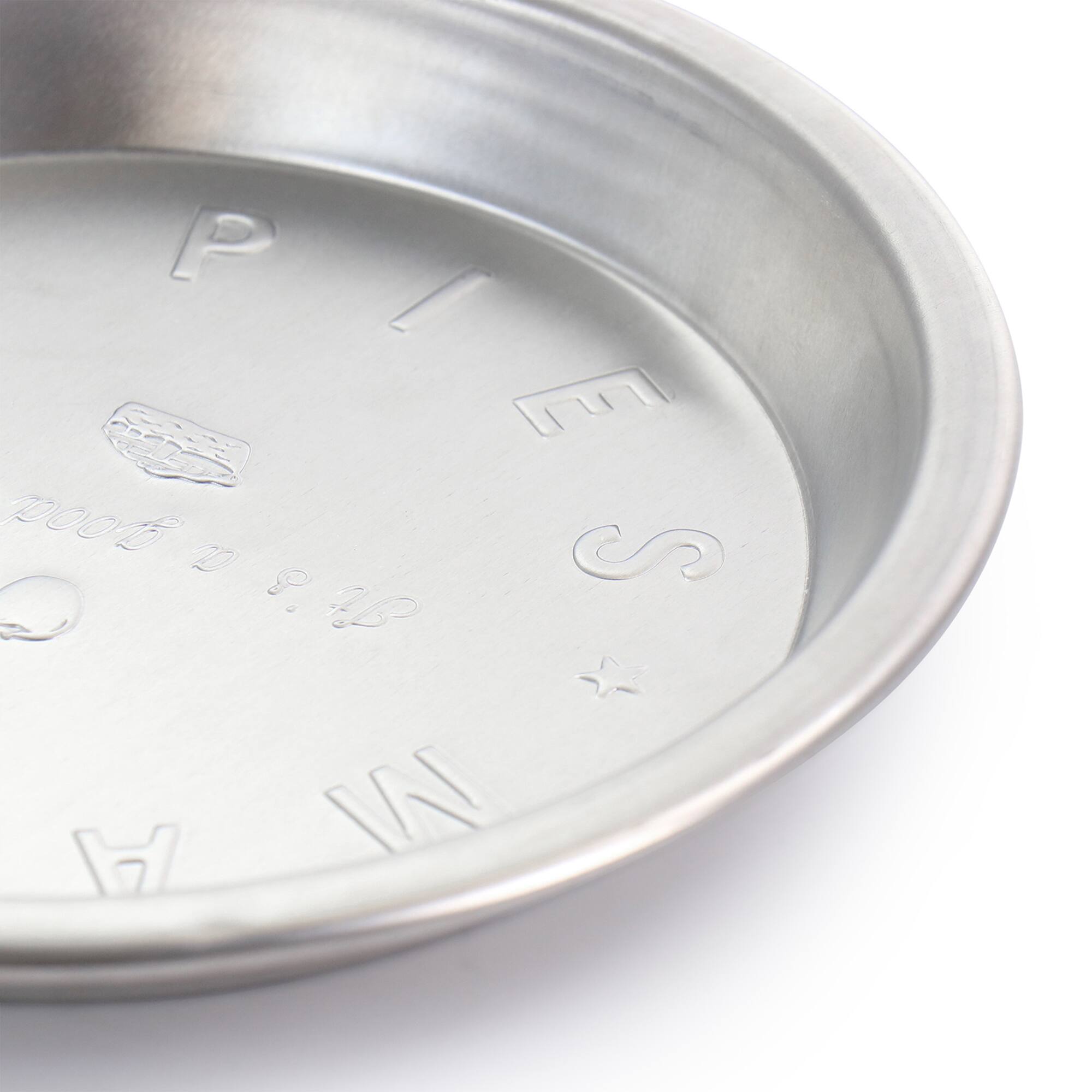 Martha Stewart Silver 9" Round Embossed Aluminum Pie Pan
